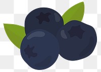 Png cute blueberry fruit sticker clipart