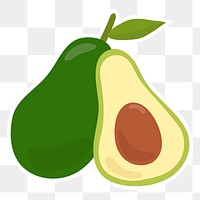 Png colorful avocado food sticker clipart