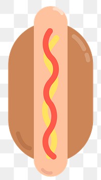 Png pastel hot dog food sticker clipart