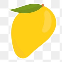 Png pastel mango fruit sticker clipart