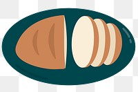 Png pastel sliced bread food sticker clipart