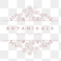 Floral business logo png clipart, aesthetic botanical illustration