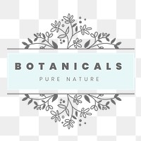 Wellness business logo png clipart, botanical design