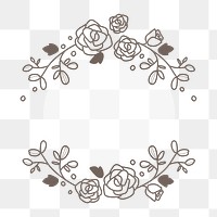 Rose logo ornament png clipart, aesthetic illustration