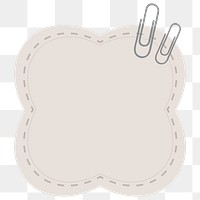 Gray bubble shaped reminder note sticker design element