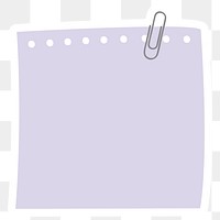 Purple reminder note sticker design element