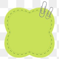 Green bubble shaped reminder note sticker design element