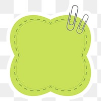 Green bubble shaped reminder note sticker design element