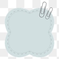 Blank notepaper set with clips on transparent