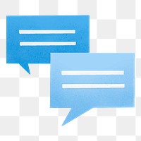 Blue chat box social media template transparent png