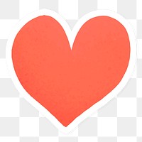 Red love heart shaped icon social ads template transparent png