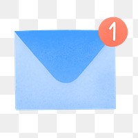 Blue social media inbox template transparent png
