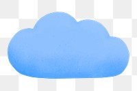 Blue cloud computing social media transparent png