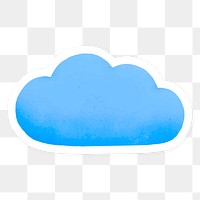 Blue cloud computing social media template transparent png