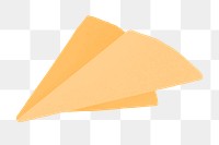 Yellow origami paper plane icon transparent png