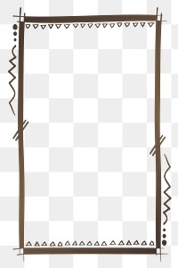 PNG minimal ethnic border frame