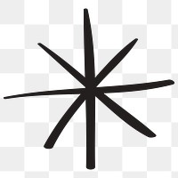 Doodle bohemian png star symbol illustration