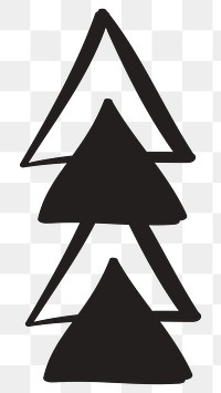 Doodle bohemian png triangle symbol illustration
