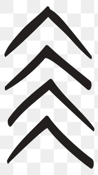 Doodle bohemian png arrow symbol illustration