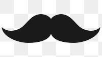 English mustache design element transparent png
