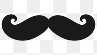 Handlebar mustache design element transparent png