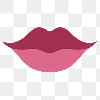 Smiling lips props design element transparent png