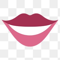 Smiling lips props design element transparent png