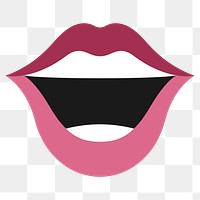 Smiling lips props design element transparent png