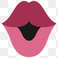 Kissing lips props design element transparent png