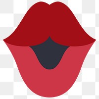 Kissing lips props design element transparent png