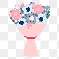 Flower bouquet design element transparent png