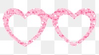 Pink glittery heart-shaped glasses