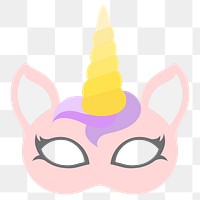 Cute unicorn mask transparent png