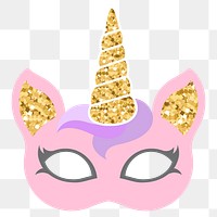 Cute unicorn mask transparent png