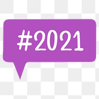 #2020 speech bubble design element transparent png