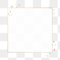 Frame png festive golden design with space for text