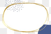 PNG frame elegant gold and blue design