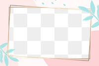 PNG frame in pastel pink Memphis pattern with design space