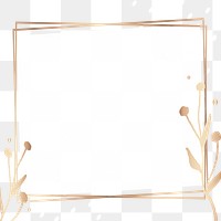 Frame png botanical leaf design with space for text