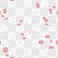 Png pastel pink terrazzo seamless pattern transparent background