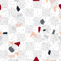 Png olorful terrazzo seamless pattern transparent background