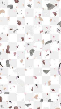 Png brown terrazzo pattern transparent background