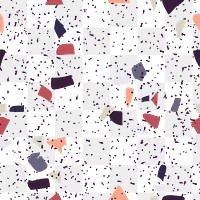 Png red terrazzo seamless pattern transparent background