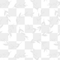 Light gray seamless leaf pattern  transparent png