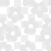 Light gray flower patterned transparent png