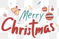 Cute Christmas wish typography png doodle