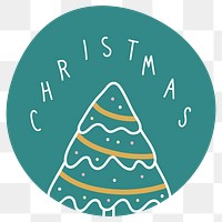 Christmas tree png cute social media sticker