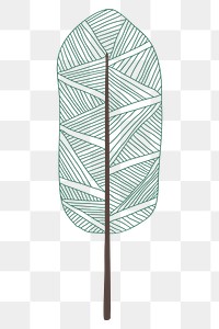 Cute doodle tree sticker design element