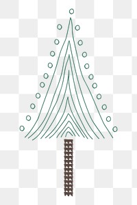 Cute pine tree sticker design element