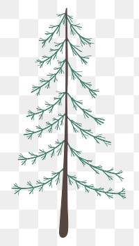 Cute pine tree sticker design element